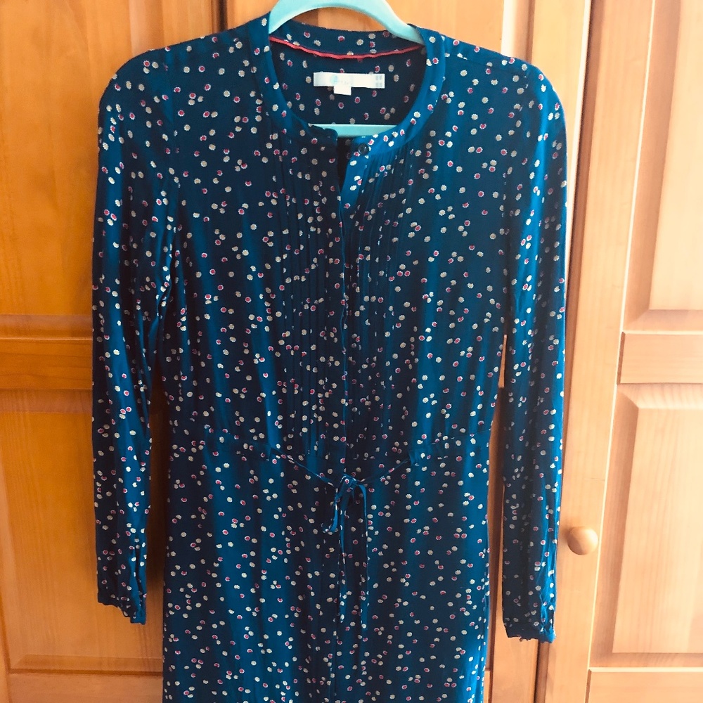 Navy floral Boden Shirt dress